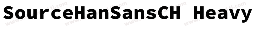 SourceHanSansCH Heavy字体转换